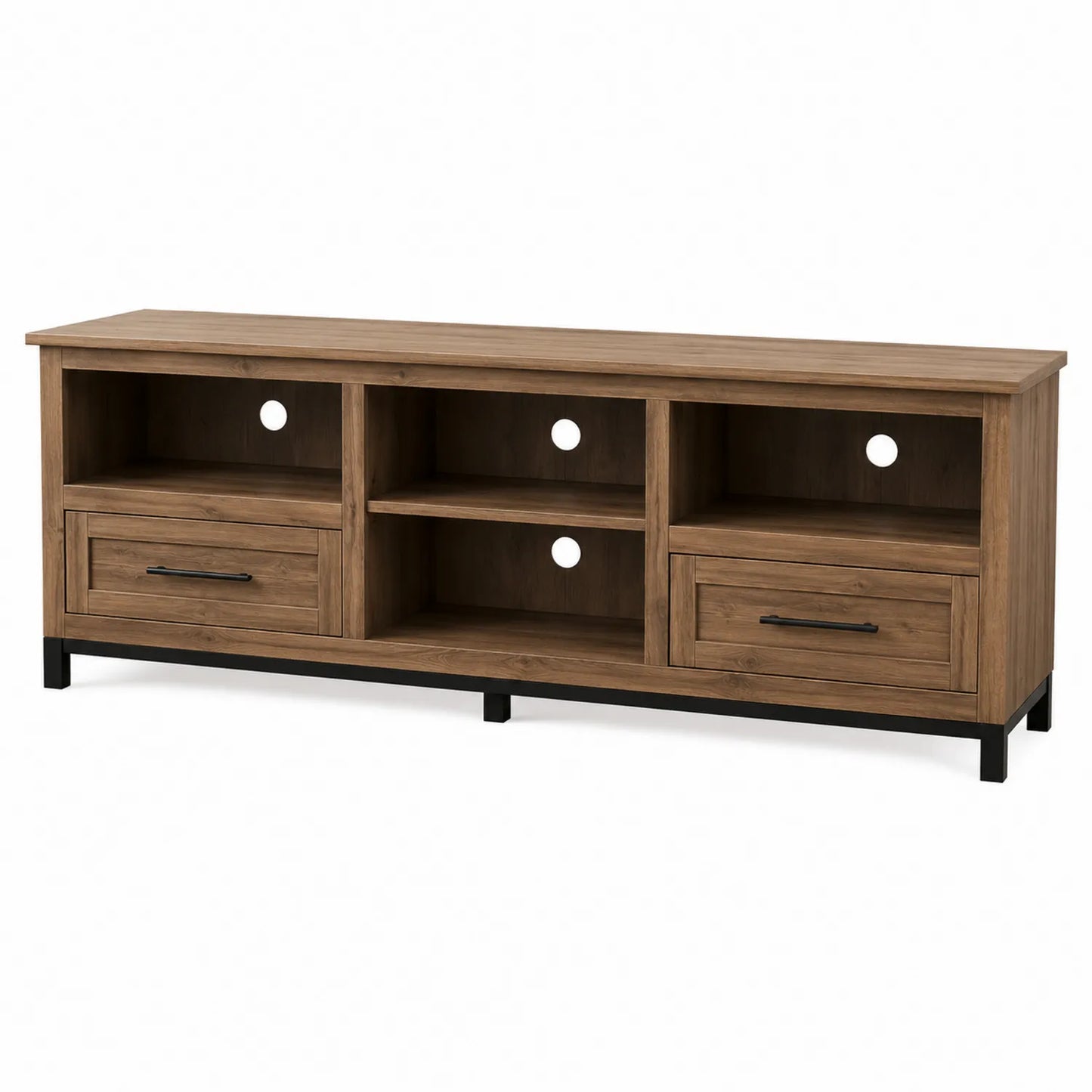 Drewniana Szafka RTV z Metalowymi Nóżkami 150x40x55 cm