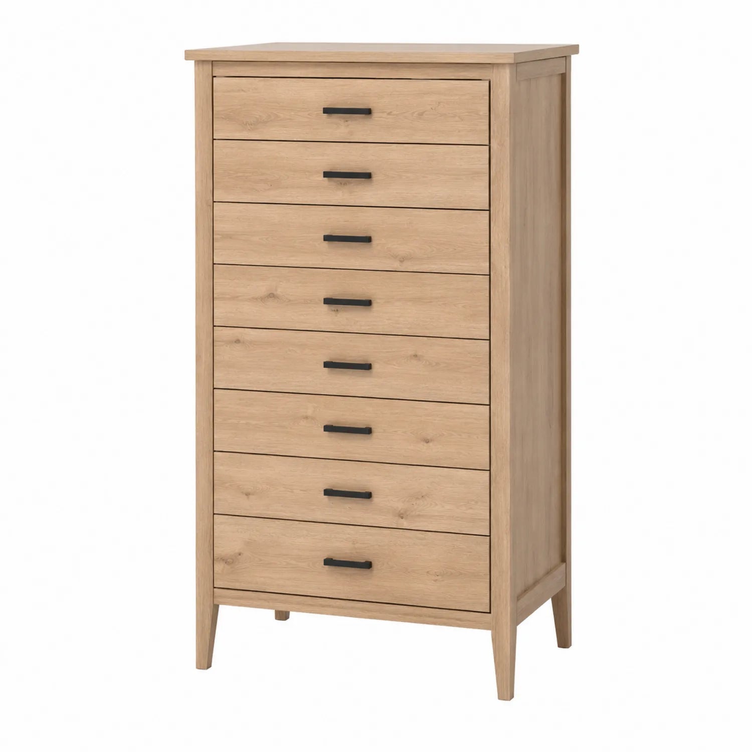 Drewniana komoda z szufladami dąb naturalny 60x40x120 cm