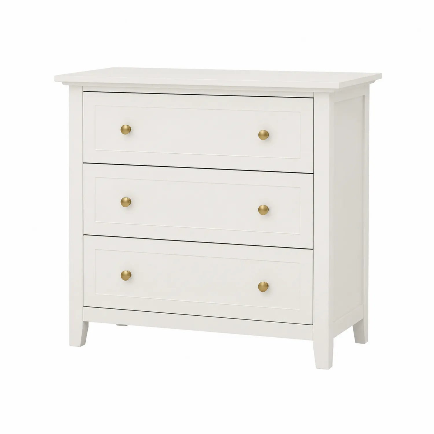 Komoda z trzema szufladami MDF biały 78x80x45 cm