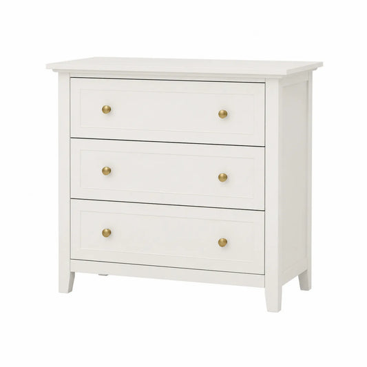 Komoda z trzema szufladami MDF biały 78x80x45 cm