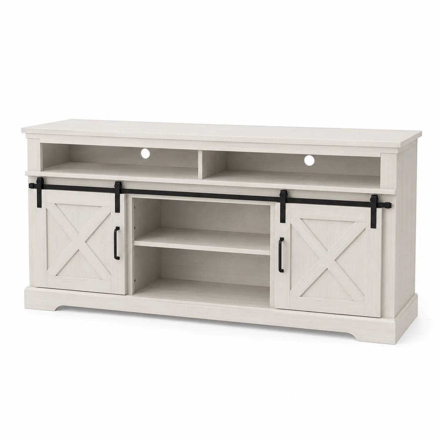 Szafka RTV z drewna z drzwiami przesuwnymi 150x40x60 cm