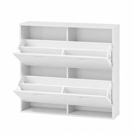 Regał na buty MDF biały 3 poziomy
