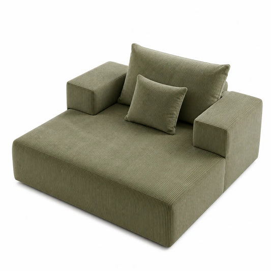 Kanapa modułowa sztruks Zielony