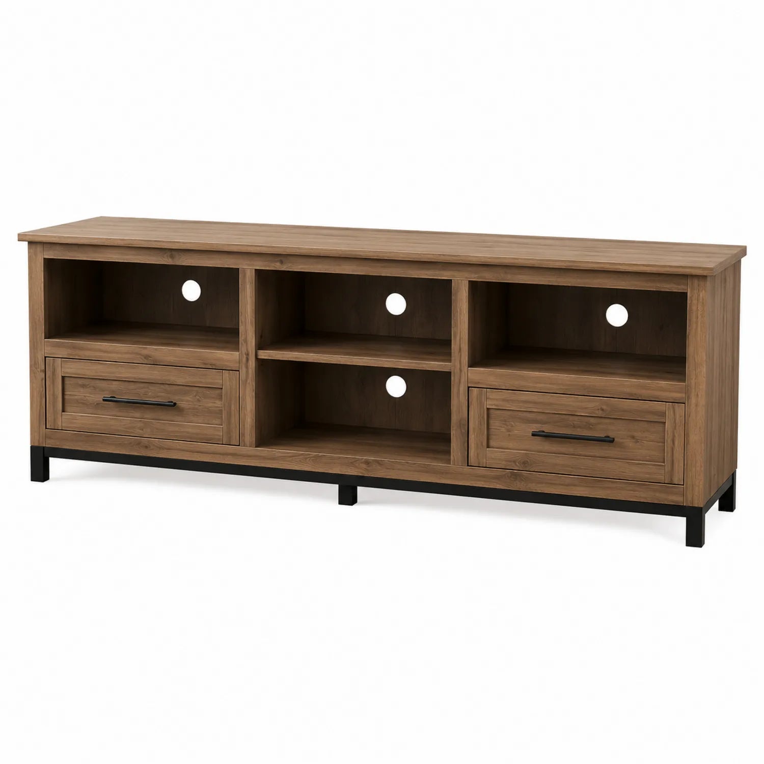 Drewniana Szafka RTV z Metalowymi Nóżkami 150x40x55 cm