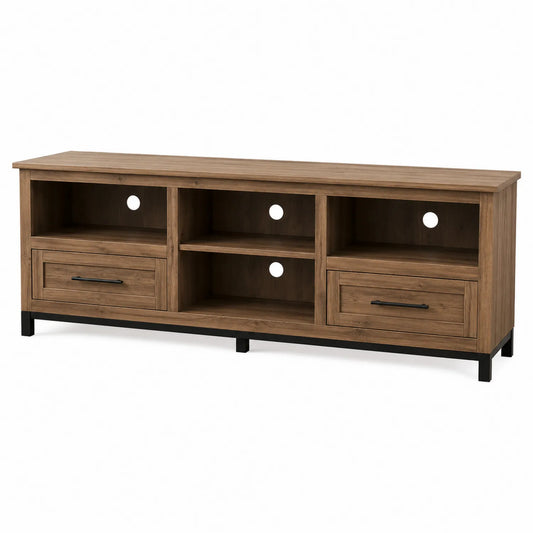 Drewniana Szafka RTV z Metalowymi Nóżkami 150x40x55 cm