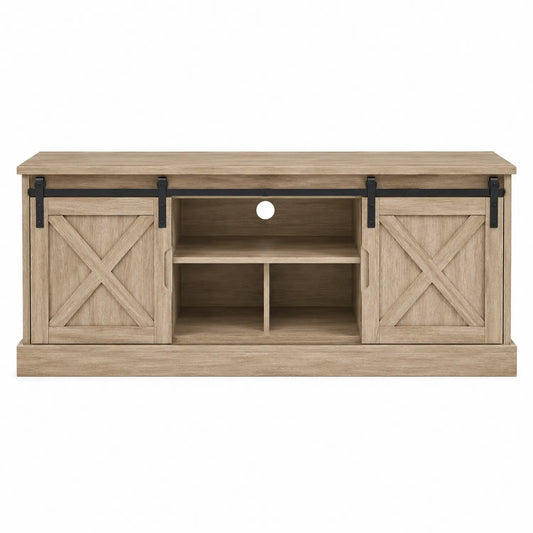 Szafka RTV drewniana z drzwiami przesuwnymi 150x40x60 cm