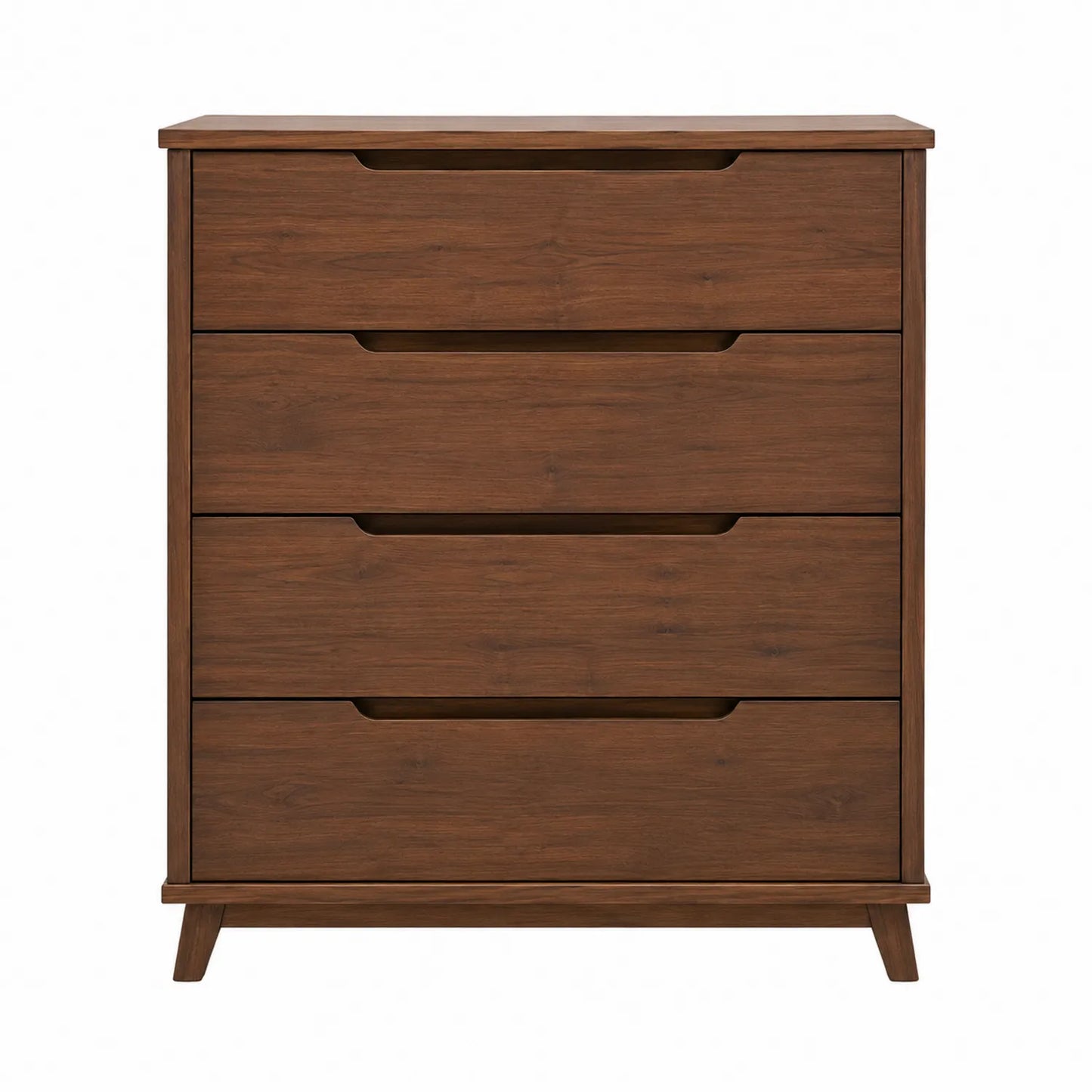 Komoda z drewna orzechowego z czterema szufladami 80x40x90 cm