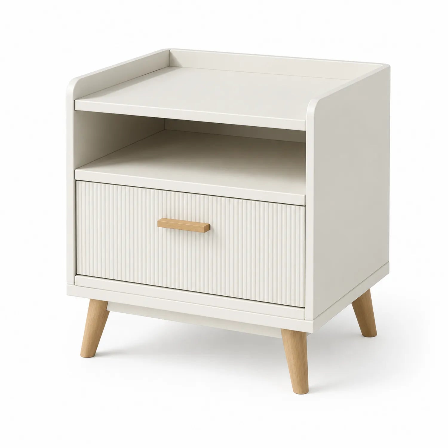 Szafka nocna MDF Biały 45x30x60 cm z szufladą