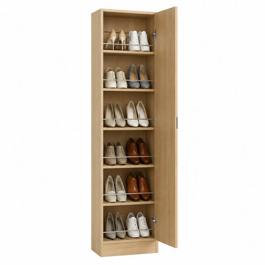 Regał na buty z płyty wiórowej dębowy 180x50x30 cm
