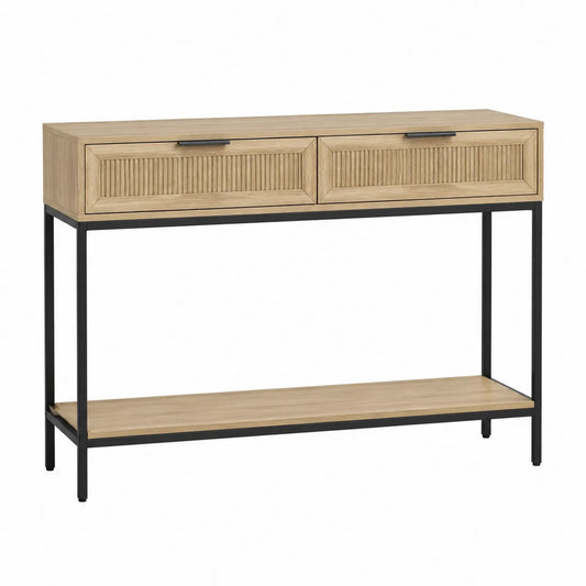 Konsola drewniana z płyty MDF i metalu 120cm